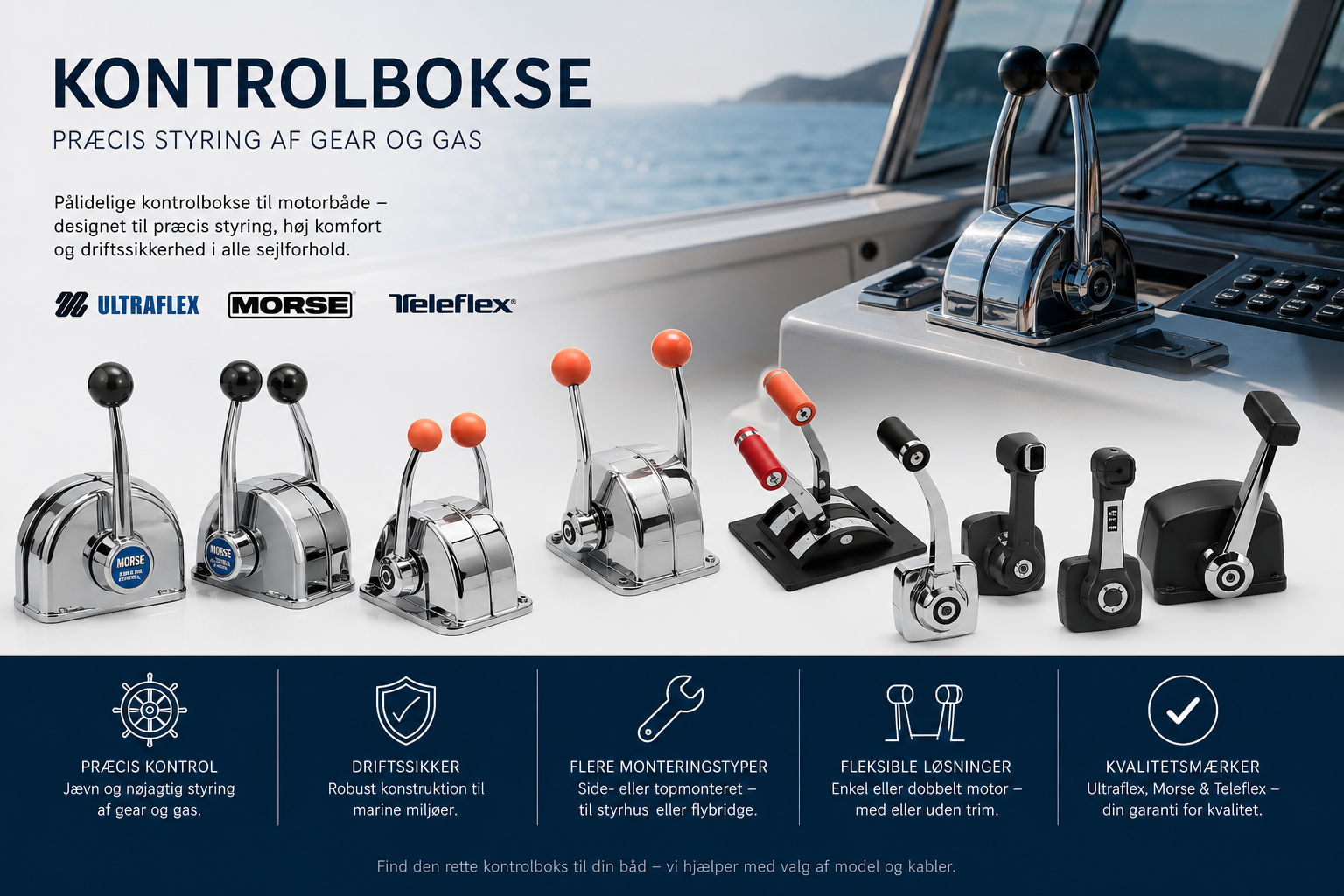 Kontrolkabler og kontrolbokse