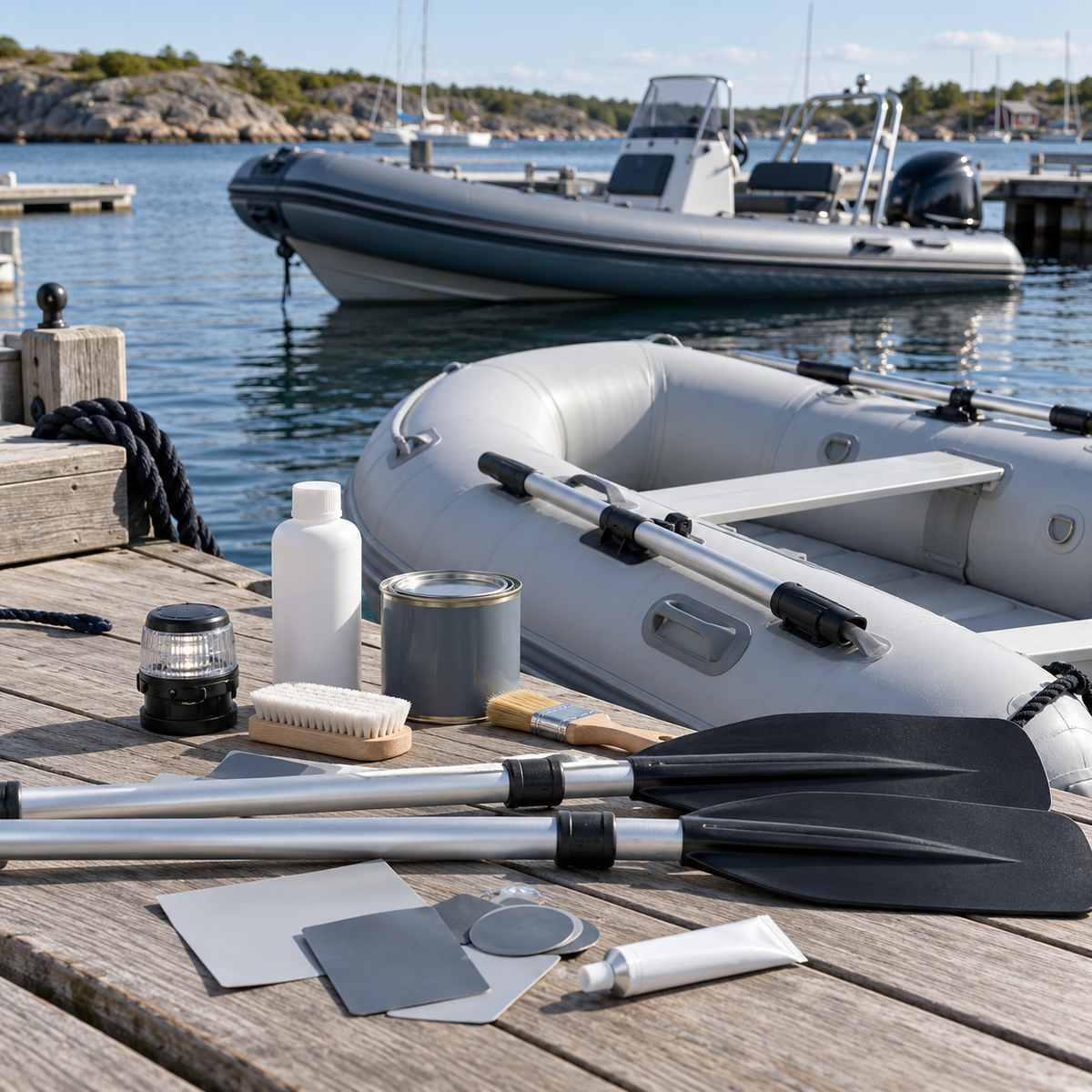 Tilbehør til gummibåde og RIB-både