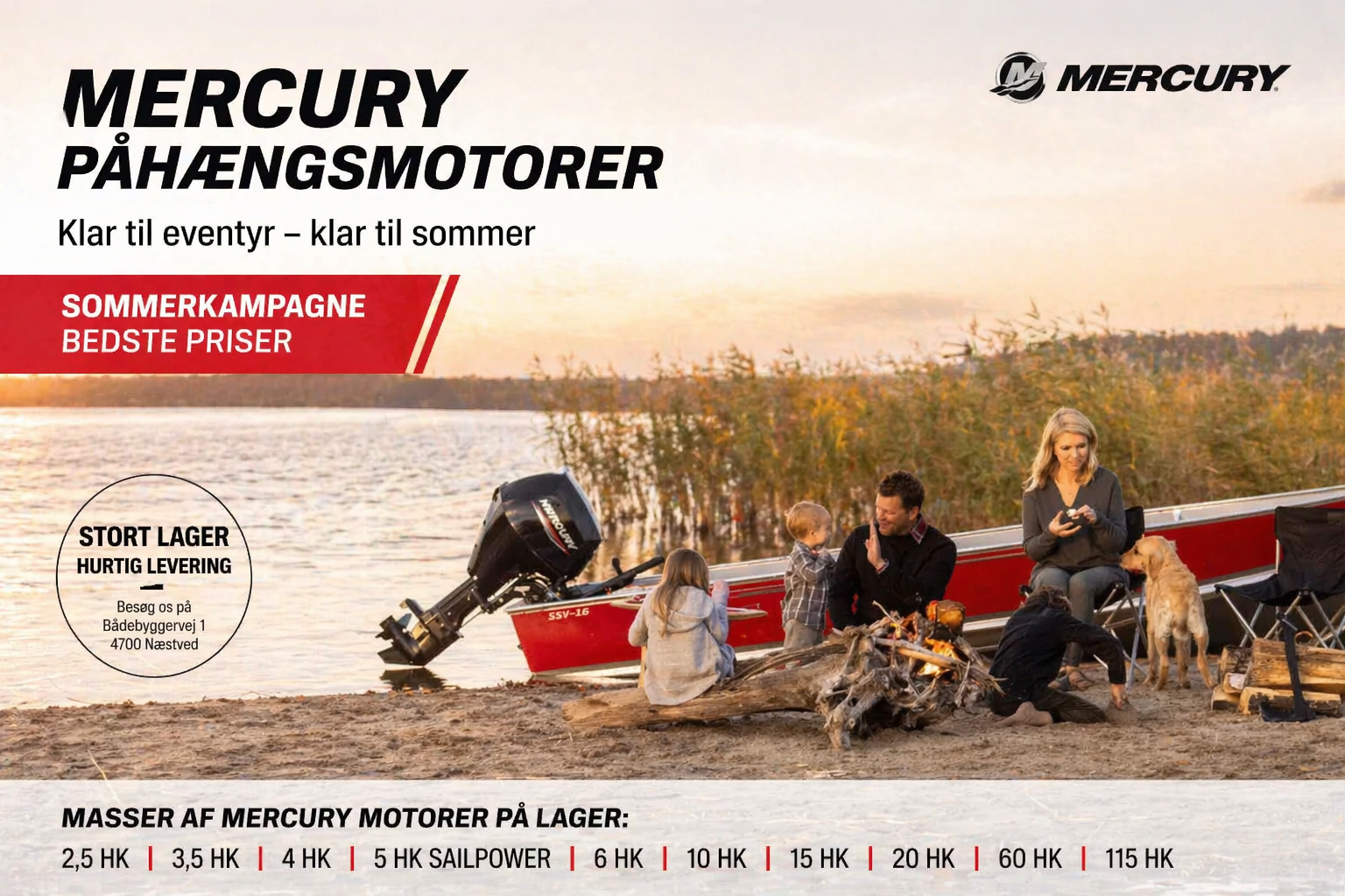 Mercury sommerkampagne på udvalgte påhængsmotorer