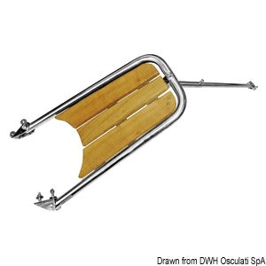 Dolphin striker AISI 316/teak med 2-trins stige