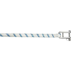 Liros halyard w/shackle 8mm x 25 mtr white/blue
