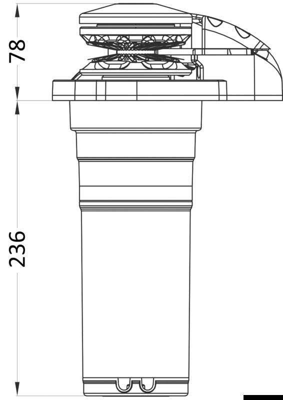 Italwinch CS-V vertikal ankerspil 500W 12V kæde 6 mm