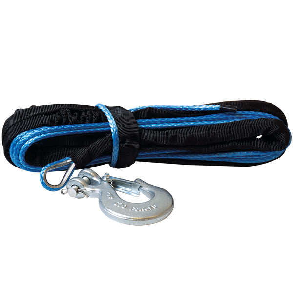 Rock trailer rope Ø5mm x 12m with 1/4" hook BL 2500 kg