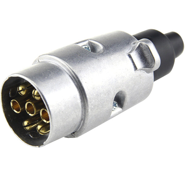 Hochleistungs-Anhängerstecker aus Zink, männlich, 7-polig, 12 V