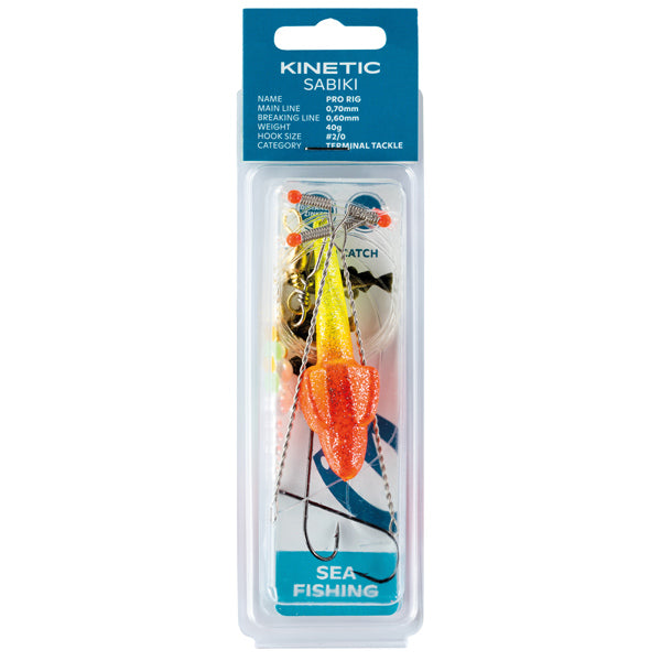 Kinetic Sabiki pro Plattfisch 40g gelb/rot