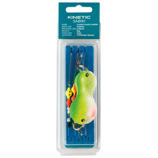 Kinetic Sabiki Plaice Vorfach/Blinker 40g Weiß/Grün