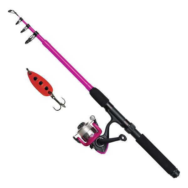Kinetic Small Viking Go Fishing Spinnrute, 1,7 m, Pink