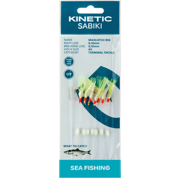 Kinetic Sabiki Heringsblei MaxCatch, Fischhaut/Gelb