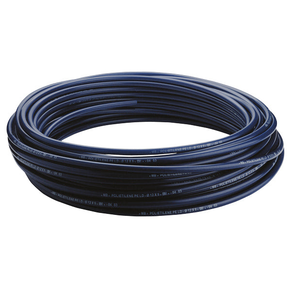 Schlauch blau Ø12mm außen 9mm innen 50 Meter