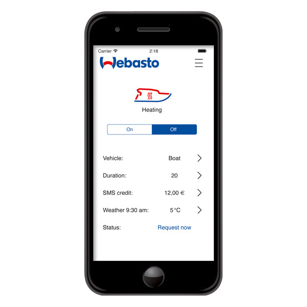 Webasto ThermoConnect TCon2 app control