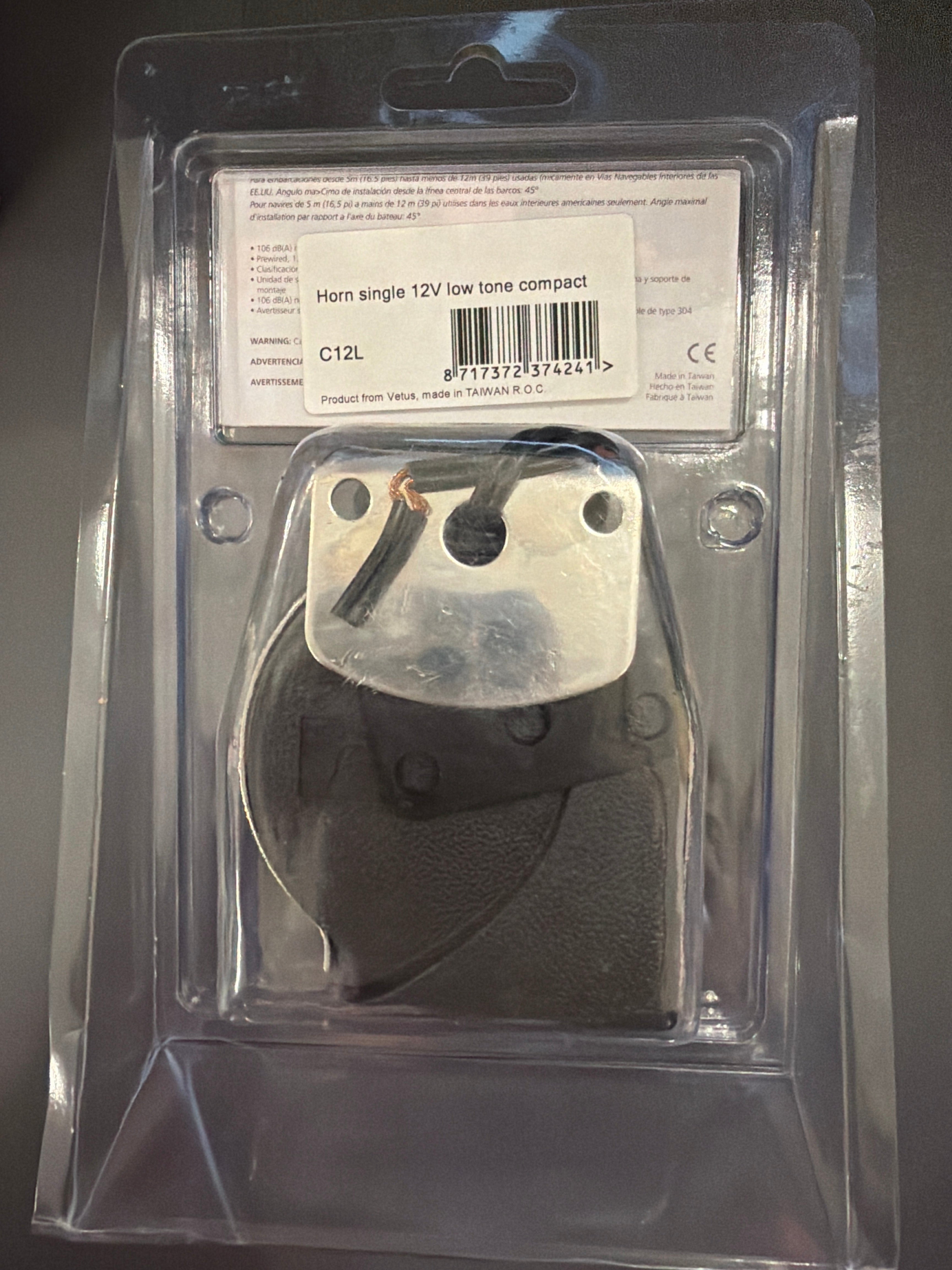 Vetus V-Quipment Mini Compact Horn 12 V – 109 dB, lav tone