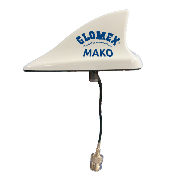Glomex Mako VHF antenna white, 8m cable and PL259 connector