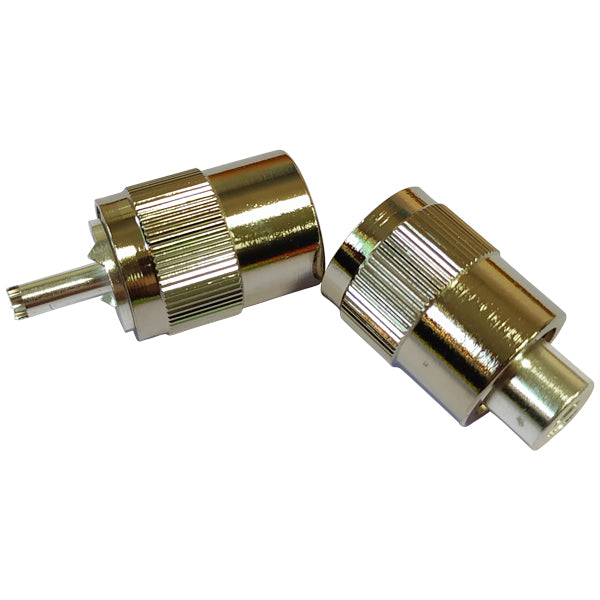 1852 VHF connector PL259 for 6mm cable, soldering, 2-pack