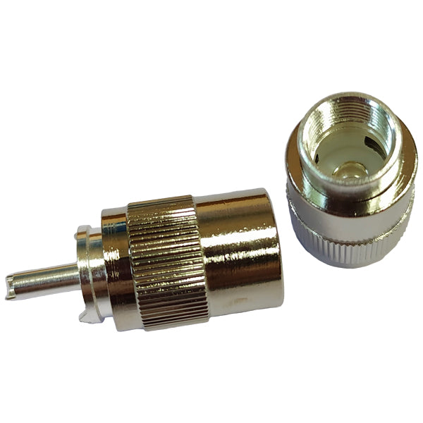 1852 VHF connector PL259 for 10mm cable, soldering, 2-pack