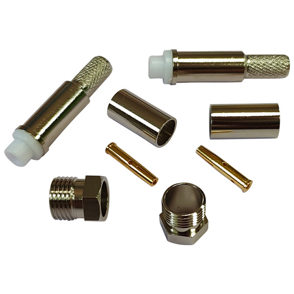 1852 FME female connector for 6mm cable RG58, crimping, 2-pack