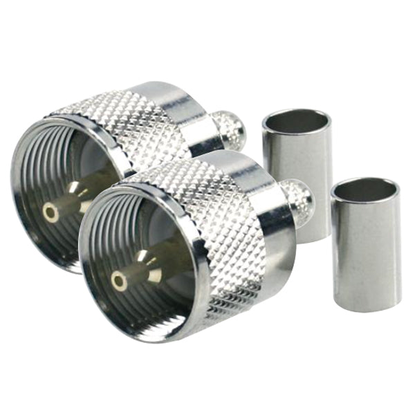 1852 VHF connector PL259 for RG213 cable, crimping, 2-pack