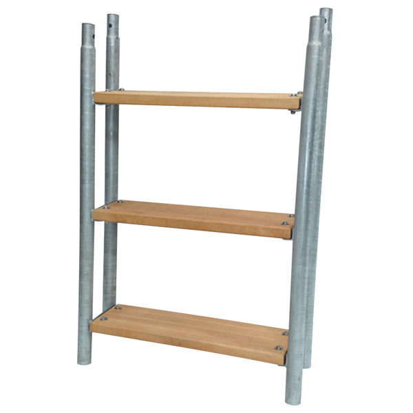 Extension for bridge ladder, 3 steps, hot-dip galvanized steel