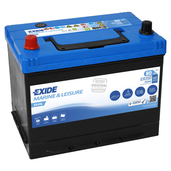 Exide Battery Nautilus 80Ah dual