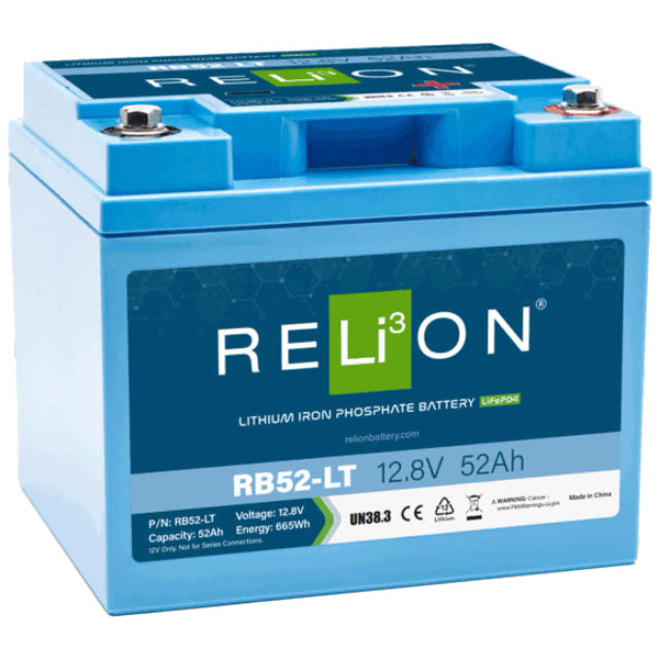 RELiON 12,8 V 52 Ah RB52-LT LiFePO4 Batterie