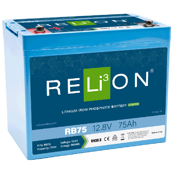 RELiON 12,8 V 75 Ah RB75 LiFePO4 Batterie