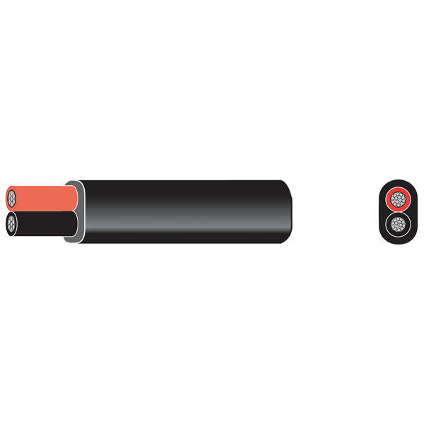 1852 marine cable tinned flat red/black 2x2.5mm2 30m