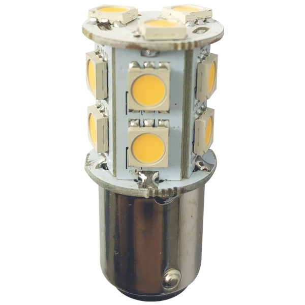 1852 LED bayonet BA15D Ø19x43mm 10-35vdc 1.8/20W - 2 pack