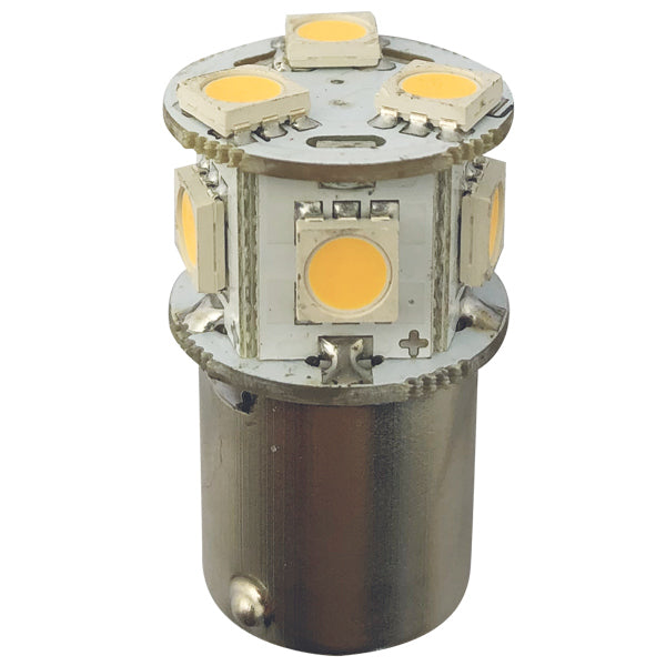 1852 LED bayonet BA15S Ø19x33mm 10-35vdc 1.0/10W - 2 pack