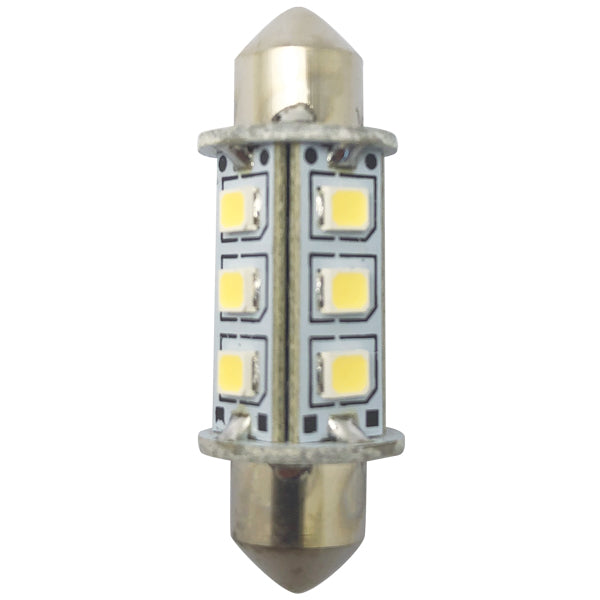 1852 LED lantern pinole bulb 37mm 10-36V 1.2/10W 6000K - 2 pack