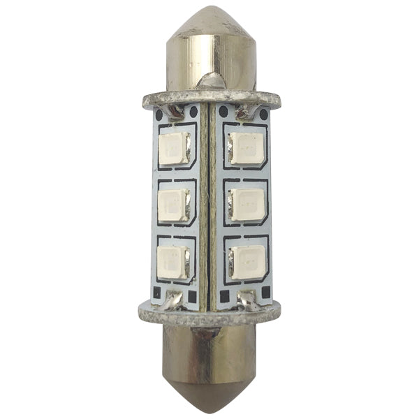 1852 LED lantern pinol bulb 37mm 10-36V 1.2/10W green - 2 pack