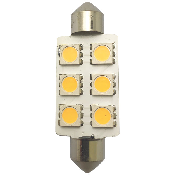 1852 LED pinole bulb 42mm 10-36vdc 1.2/10W - 2 pack