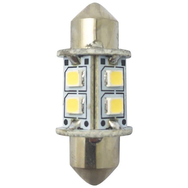 1852 LED pinole bulb 31mm 10-35V 0.8/8W 6000K - 2 pack