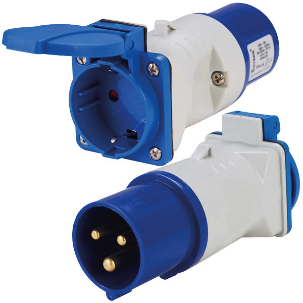 Adapter CEE-Stecker auf Schuko-Buchse