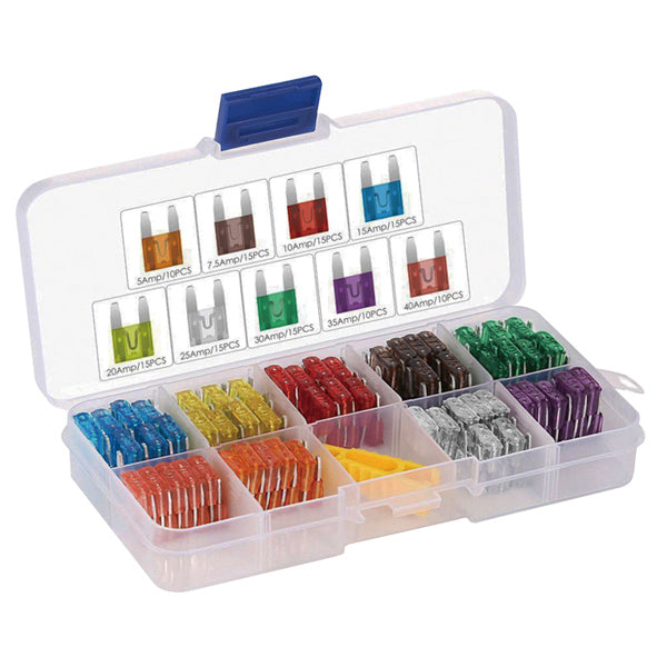 Blade fuse assortment 50 pcs. 3, 5, 7.5, 10, 15, 20, 25Amp