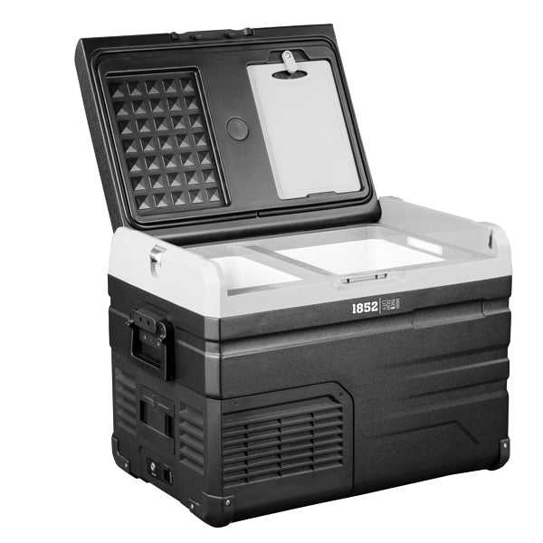 1852 coolbox 37L w/comp. 2-part fridge/freezer 12/24/230V/battery