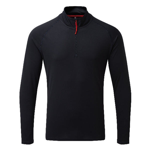 Gill UV009 Herren UV-Langarm-Reißverschluss-T-Shirt, Marineblau, Größe L