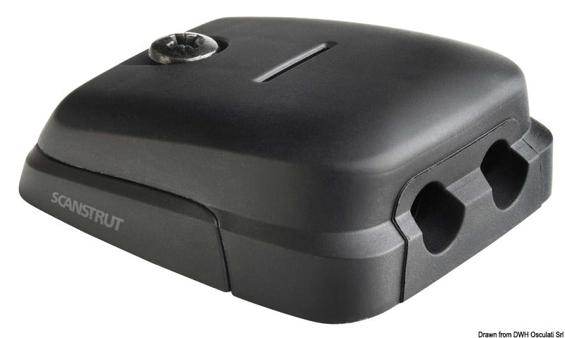 Scanstrut vandret kabelgennemføring, 2 kabler, sort, til kabel Ø 6–10 mm