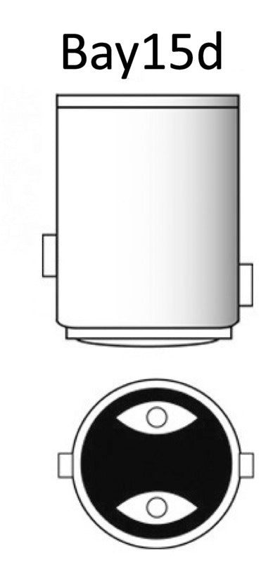 LED-pære med BAY15D-fatning til navigationslys 12/24 V, 2,5 W, 240 lm