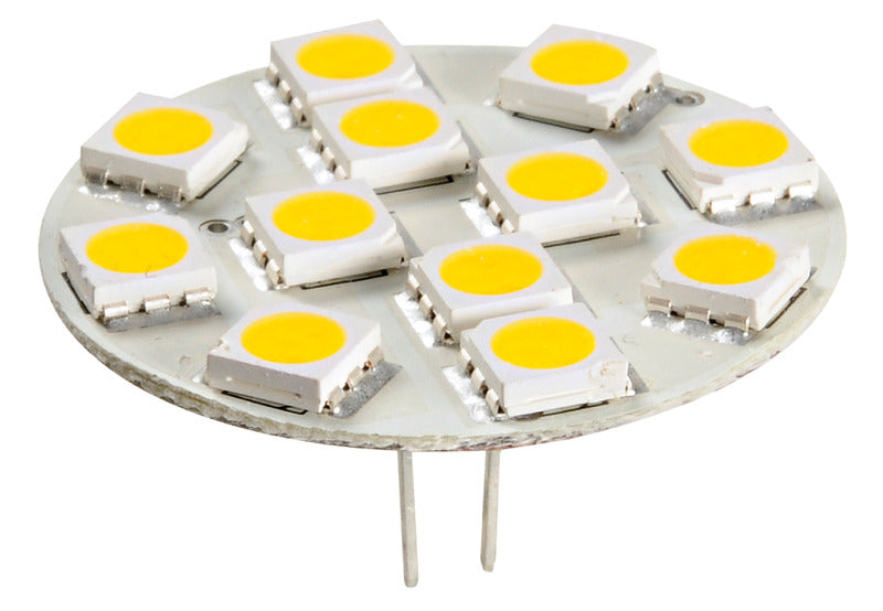 SMD LED-pære med G4-sokkel 12/24 V 2 W, Ø 30 mm, bagudvendt tilslutning