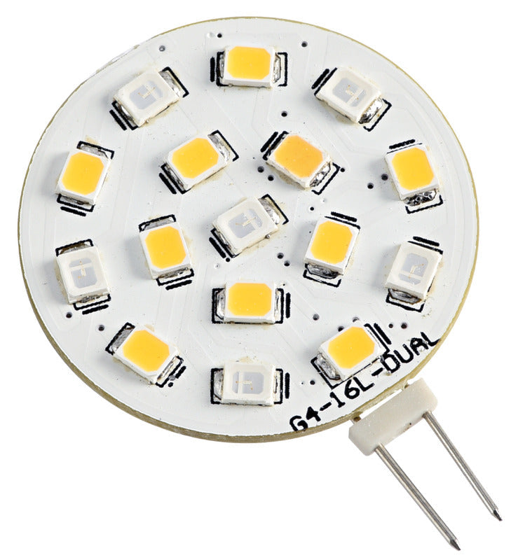 Tofarvet SMD LED-pære med G4-fatning 12 V, hvid/blå