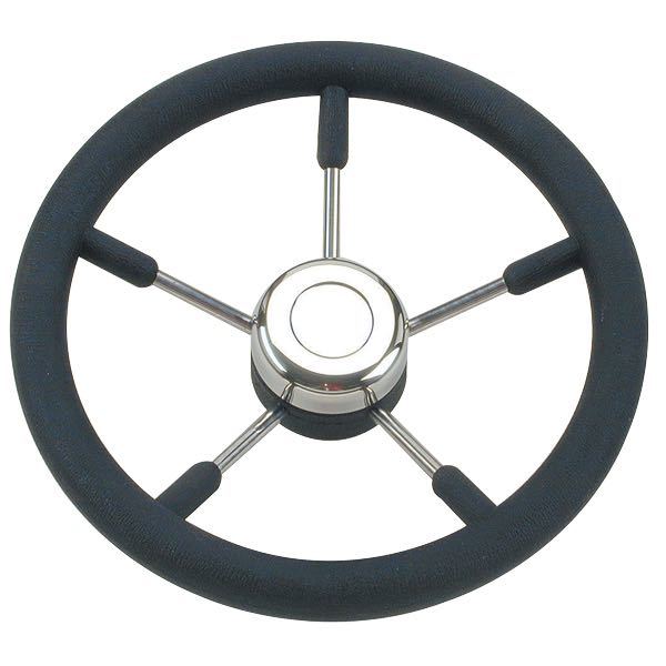 Steel steering wheel with black ring ø40cm