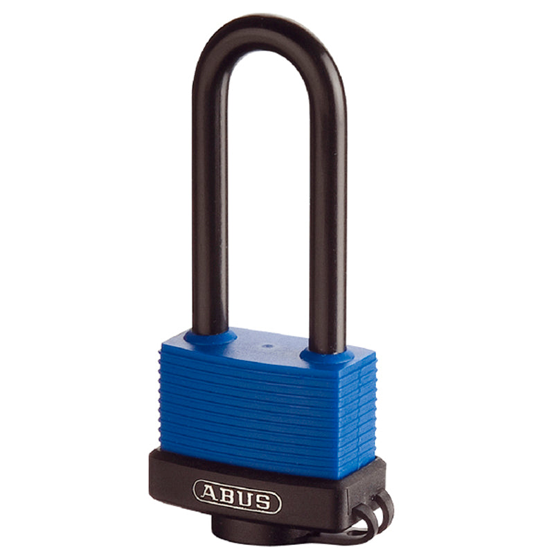 ABUS 70IB Aqua Safe 63 mm m/lang bøjle i hærdet stål og coated krop