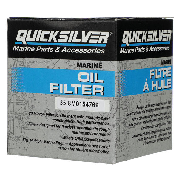 Quicksilver 8M0154769 Oliefilter til forskellige marinemotor