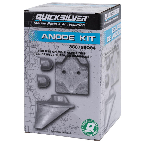 Quicksilver 888756Q04 aluminiumanodesæt til MerCruiser MR- o