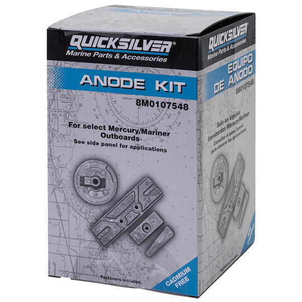 Quicksilver 8M0107548 aluminiumanodesæt til udvalgte Mercury