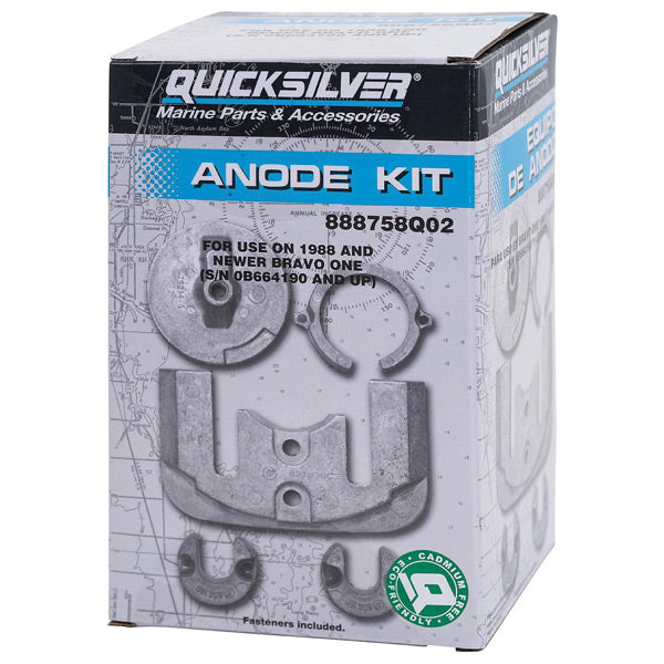 Quicksilver 888758Q02 Aluminium Anode Kit til MerCruiser Bra