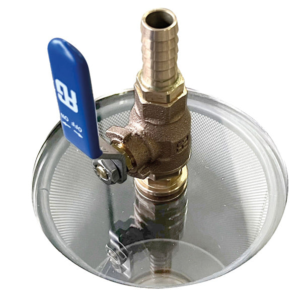 Guidi Polycarbonat låg med kugleventil til 3/4" & 1"