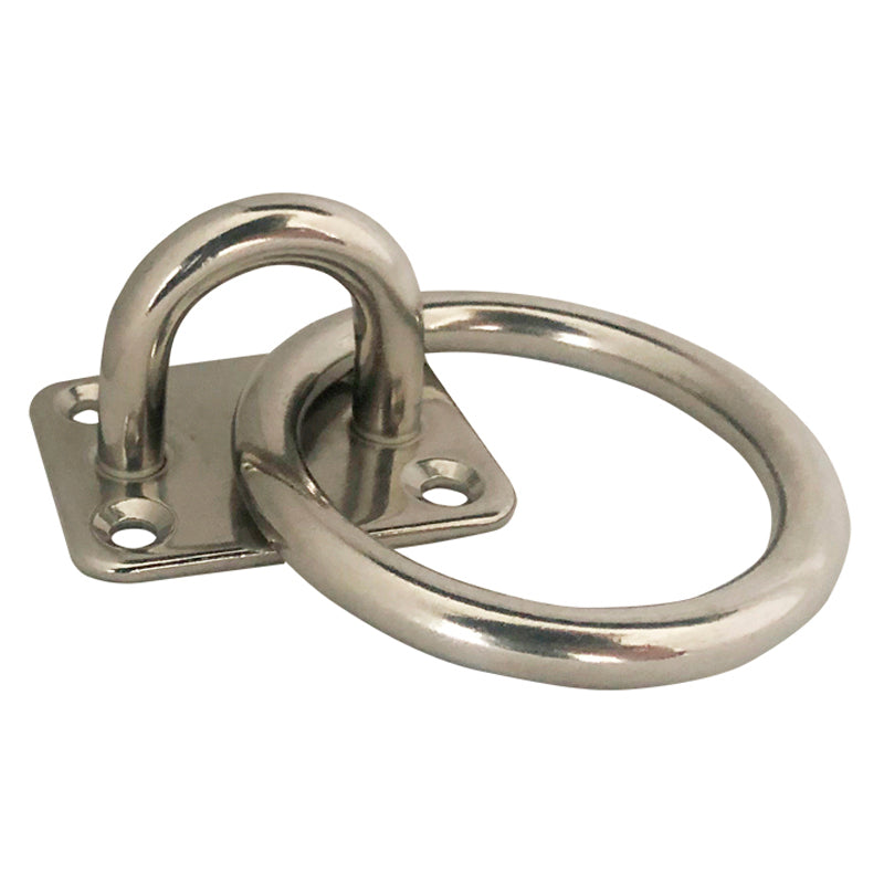 Øjeplade m/ring S-320 rustfri bøjle Ø5 mm 30 x 35 mm