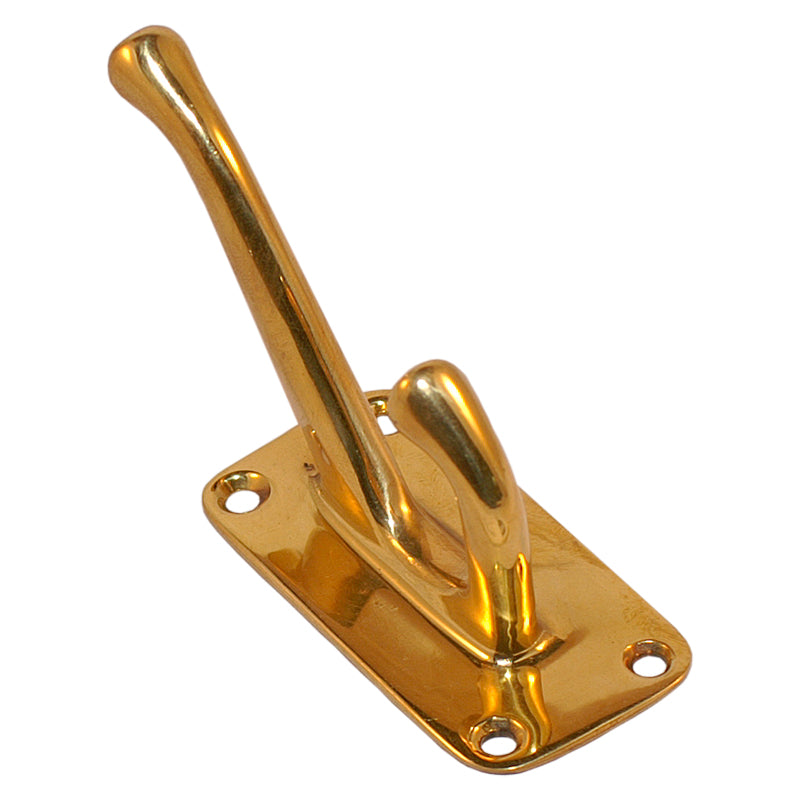 Frakkekrog poleret messing enkelt 100 mm