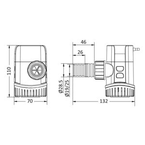 Europump Next Generation automatisk lænsepumpe 600 12V