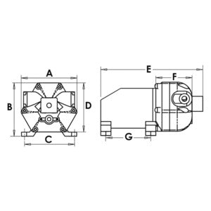 Europump 11 3-membran ferskvandspumpe 11 l/min 12V